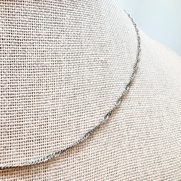 VTG 18k Gold Plated Twist Curb Link Chain Necklace Size 18" Adjustable Length - Picture 4 of 13